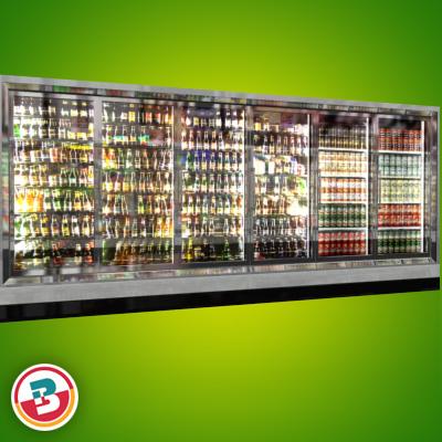 3D Model of Grocery Store Freezer Wall - 3D Render 4